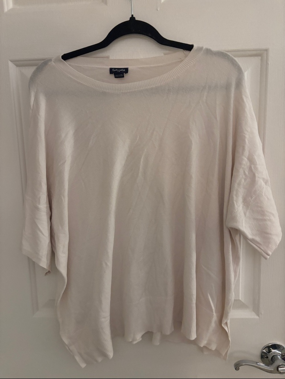 Splendid Lightweight Cream Scoop-Neck Tunic